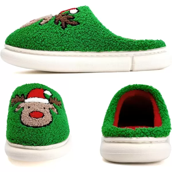 imageWateLves Womens Pillow Warm Memory Foam Slippers Comfortable Cute House Shoes Lightweight Fuzzy Christmas SlippersSanta Claus