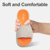 imageCloud Slides for Women and Men Pillow Slippers Adjustable Strap NonSlip Comfort Sandals for Bathroom ShowerGreyOrange4344