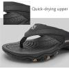 imageWateLves Mens FlipFlopsThongSandals with ArchSupport Open Toe NonSlip PoolShoesSummerSlippers for BeachYogaShowersDorms104Black44