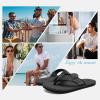 imageWateLves MensFlipFlopsThongSandalswithArchSupport LightweightWaterShoes OpenToe Comfort SummerBeachSlippers for PoolShowersDorms IndoorOutdoorLz301Black