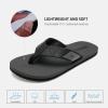 imageWateLves MensFlipFlopsThongSandalswithArchSupport LightweightWaterShoes OpenToe Comfort SummerBeachSlippers for PoolShowersDorms IndoorOutdoorLz301Black