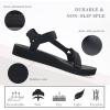 imageWateLves WomensSportSandals Outdoor Hiking Sandals withArchSupport Comfortable WebbingWaterAthletic BeachSandals for TravelWalkingTrekkingCampingHdblack