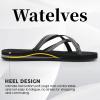 imageWomensFlipFlops Casual Comfortable thong Sandals with Cross Webbing YogaMat LightWeight Beachshoes WalkingTravel IndoorOutdoorLZ501Black white38