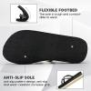 imageWomensFlipFlops Casual Comfortable thong Sandals with Cross Webbing YogaMat LightWeight Beachshoes WalkingTravel IndoorOutdoorLZ501Black white38