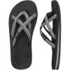 imageWomensFlipFlops Casual Comfortable thong Sandals with Cross Webbing YogaMat LightWeight Beachshoes WalkingTravel IndoorOutdoorLZ501Black white38