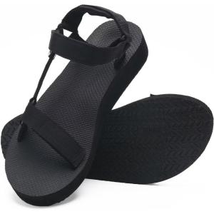 imageWateLves WomensSportSandals Outdoor Hiking Sandals withArchSupport Comfortable WebbingWaterAthletic BeachSandals for TravelWalkingTrekkingCampingHdblack