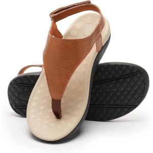 imageWateLves WomensThongSandals Adjustable Casual Tshaped Flipflops with ArchSupport Comfortable beachshoes TravelWalking IndoorOutdoor