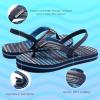 imageWateLves Girls ampamp Boys Kids Flip Flop summer Slide Sandals Slip on Suitable for Bath Shower Beach pool Little KidBig KidDark Blue
