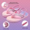 imageWateLves Girls ampamp Boys Kids Flip Flop summer Slide Sandals Slip on Suitable for Bath Shower Beach pool Little KidBig KidFish Scale Pink