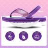 imageWateLves Girls ampamp Boys Kids Flip Flop summer Slide Sandals Slip on Suitable for Bath Shower Beach pool Little KidBig KidFish Scales Pink Purple