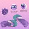 imageWateLves Girls ampamp Boys Kids Flip Flop summer Slide Sandals Slip on Suitable for Bath Shower Beach pool Little KidBig KidFish Scales Pink Purple