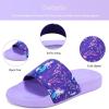 imageWateLves Girls ampamp Boys Slide Sandals Kids Summer Slippers Slip On for Outdoor Beach Pool Shower Little KidBig KidPurple Mermaid