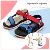 imageWateLves Kids Boys Girls Summer Outdoor Sandals for Adjustable Strap Open Toe Outdoor Beach ShoesBlue Red