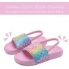 imageWateLves Toddler Boys Girls Slides Sandals for Swim Beach Kids Water Shoes Casual SlippersFishscaleRainbow