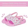 imageWateLves Toddler Boys Girls Slides Sandals for Swim Beach Kids Water Shoes Casual SlippersFlamingoPink