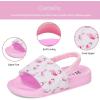 imageWateLves Toddler Boys Girls Slides Sandals for Swim Beach Kids Water Shoes Casual SlippersFlamingoPink