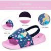 imageWateLves Toddler Boys Girls Slides Sandals for Swim Beach Kids Water Shoes Casual SlippersMermaidPink