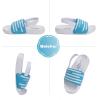 imageWateLves Toddler Boys Girls Slides Sandals for Swim Beach Kids Water Shoes Casual SlippersStriped Blue