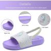imageWateLves Toddler Boys Girls Slides Sandals for Swim Beach Kids Water Shoes Casual SlippersUnicornPurple