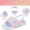imageWateLves Toddler Boys Girls Slides Sandals for Swim Beach Kids Water Shoes Casual SlippersUnicornRainbow