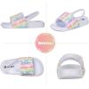 imageWateLves Toddler Boys Girls Slides Sandals for Swim Beach Kids Water Shoes Casual SlippersUnicornRainbow