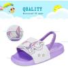 imageWateLves Toddler Boys Girls Slides Sandals for Swim Beach Kids Water Shoes Casual SlippersVelcroUnicorn