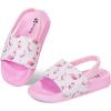imageWateLves Toddler Boys Girls Slides Sandals for Swim Beach Kids Water Shoes Casual SlippersFlamingoPink