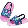 imageWateLves Toddler Boys Girls Slides Sandals for Swim Beach Kids Water Shoes Casual SlippersMermaidPink