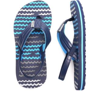 imageWateLves Girls ampamp Boys Kids Flip Flop summer Slide Sandals Slip on Suitable for Bath Shower Beach pool Little KidBig KidDark Blue