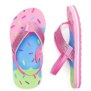 imageWateLves Girls ampamp Boys Kids Flip Flop summer Slide Sandals Slip on Suitable for Bath Shower Beach pool Little KidBig KidIce Cream