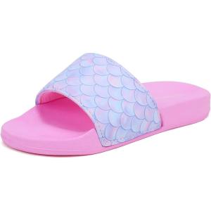 imageWateLves Girls ampamp Boys Slide Sandals Kids Summer Slippers Slip On for Outdoor Beach Pool Shower Little KidBig KidFish Scales