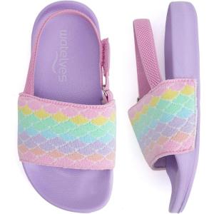 imageWateLves Toddler Boys Girls Slides Sandals for Swim Beach Kids Water Shoes Casual SlippersFly Wovefish Scale