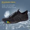imageWateLves Water Shoes Mens Womens Beach Swim Shoes QuickDry Aqua Socks Pool Shoes for Surf Yoga Water AerobicsABlack