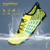 imageWateLves Water Shoes Mens Womens Beach Swim Shoes QuickDry Aqua Socks Pool Shoes for Surf Yoga Water AerobicsAFluorescent Green