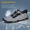 imageWateLves Water Shoes Mens Womens Beach Swim Shoes QuickDry Aqua Socks Pool Shoes for Surf Yoga Water AerobicsALight Gray