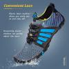 imageWateLves Water Shoes Mens Womens Beach Swim Shoes QuickDry Aqua Socks Pool Shoes for Surf Yoga Water AerobicsBBlue Gray