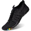 imageWateLves Water Shoes Mens Womens Beach Swim Shoes QuickDry Aqua Socks Pool Shoes for Surf Yoga Water AerobicsABlack