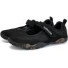 imageWateLves Water Shoes Mens Womens Barefoot Beach Swim Shoes QuickDry Aqua Socks Pool Shoes for Surf Yoga Water AerobicsBlackMary Jane