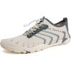 imageWateLves Water Shoes Mens Womens Barefoot Beach Swim Shoes QuickDry Aqua Socks Pool Shoes for Surf Yoga Water AerobicsClassic Beige