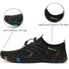 imageWateLves Water Shoes Mens Womens Barefoot Beach Swim Shoes QuickDry Aqua Socks Pool Shoes for Surf Yoga Water AerobicsClassic Black