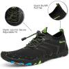 imageWateLves Water Shoes Mens Womens Barefoot Beach Swim Shoes QuickDry Aqua Socks Pool Shoes for Surf Yoga Water AerobicsClassic Black