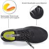 imageWateLves Water Shoes Mens Womens Barefoot Beach Swim Shoes QuickDry Aqua Socks Pool Shoes for Surf Yoga Water AerobicsFluorescent Black