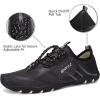imageWateLves Water Shoes Mens Womens Barefoot Beach Swim Shoes QuickDry Aqua Socks Pool Shoes for Surf Yoga Water AerobicsFluorescent Black