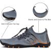 imageWateLves Water Shoes Mens Womens Barefoot Beach Swim Shoes QuickDry Aqua Socks Pool Shoes for Surf Yoga Water AerobicsFluorescent Dark Gray