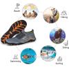 imageWateLves Water Shoes Mens Womens Barefoot Beach Swim Shoes QuickDry Aqua Socks Pool Shoes for Surf Yoga Water AerobicsFluorescent Dark Gray