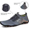 imageWateLves Water Shoes Mens Womens Barefoot Beach Swim Shoes QuickDry Aqua Socks Pool Shoes for Surf Yoga Water AerobicsFluorescent Dark Gray