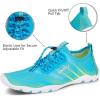 imageWateLves Water Shoes Mens Womens Barefoot Beach Swim Shoes QuickDry Aqua Socks Pool Shoes for Surf Yoga Water AerobicsFluorescent Light Blue