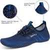 imageWateLves Water Shoes Mens Womens Barefoot Beach Swim Shoes QuickDry Aqua Socks Pool Shoes for Surf Yoga Water AerobicsFluorescent Royal Blue