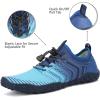 imageWateLves Water Shoes Mens Womens Barefoot Beach Swim Shoes QuickDry Aqua Socks Pool Shoes for Surf Yoga Water AerobicsGradient Blue