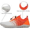 imageWateLves Water Shoes Mens Womens Barefoot Beach Swim Shoes QuickDry Aqua Socks Pool Shoes for Surf Yoga Water AerobicsGradient Gray Orange